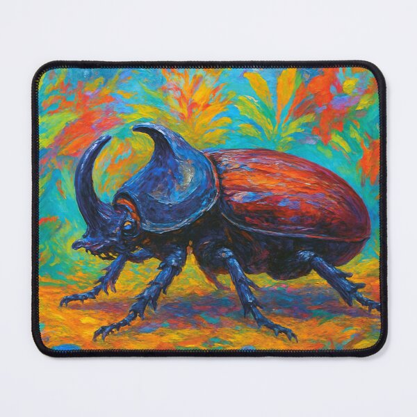 Item preview, Rhinoceros Beetle Painting – Exotic Insect Art designed and sold by GalleryKauffeld.