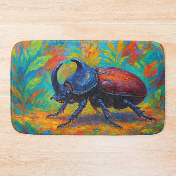 Item preview, Rhinoceros Beetle Painting – Exotic Insect Art designed and sold by GalleryKauffeld.