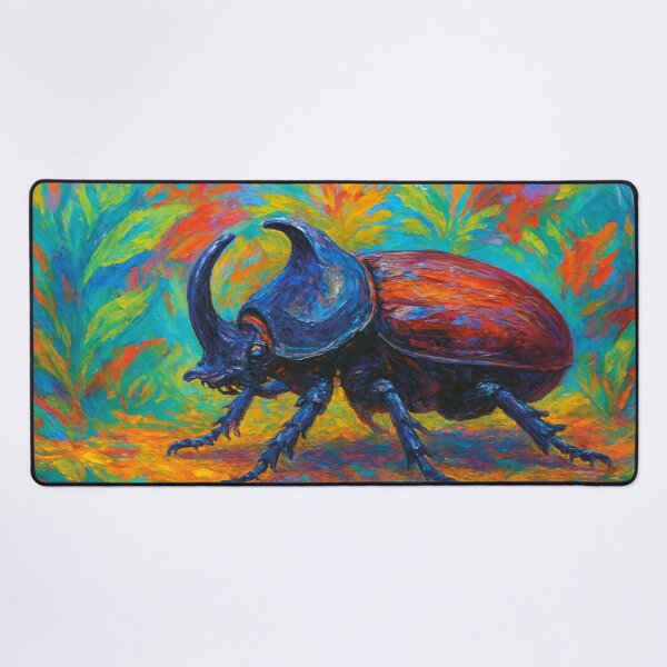 Item preview, Rhinoceros Beetle Painting – Exotic Insect Art designed and sold by GalleryKauffeld.