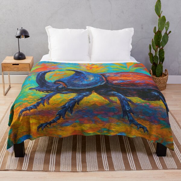 Item preview, Rhinoceros Beetle Painting – Exotic Insect Art designed and sold by GalleryKauffeld.