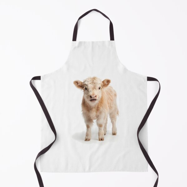 Item preview, Cute Fluffy Baby Cow - Sweet Farm Animal Portrait designed and sold by hakikatm.