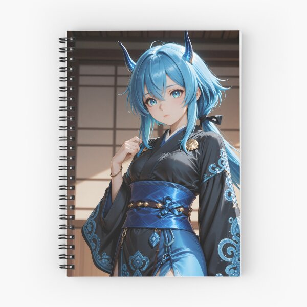 Item preview, Azure Oni – Blue Horned Kimono Demon Girl designed and sold by Killington.