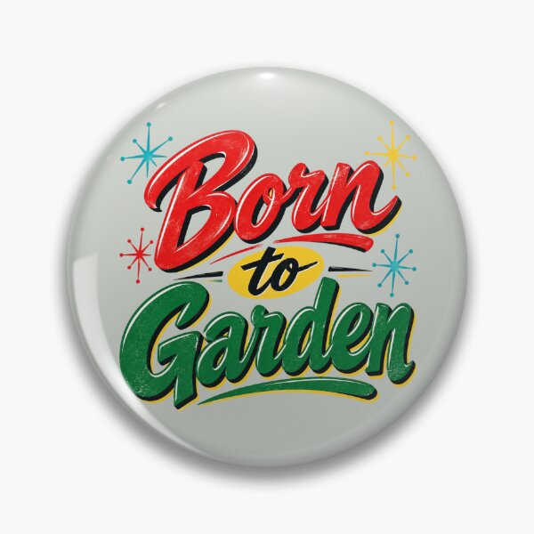 Item preview, Born to Garden – Retro Green Thumb Typography designed and sold by American Fieldmark Studio.