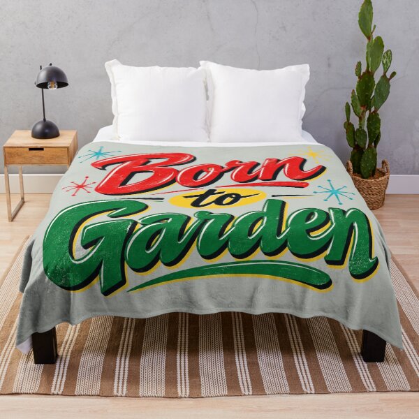 Item preview, Born to Garden – Retro Green Thumb Typography designed and sold by American Fieldmark Studio.