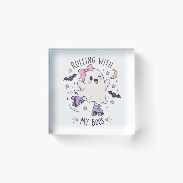 Item preview, Rolling With My Boos Cute Ghost Roller Skate Halloween designed and sold by SayMaria.