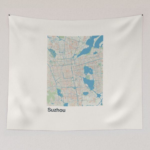 Item preview, Suzhou Minimalistic Map Art designed and sold by MapsNerd.