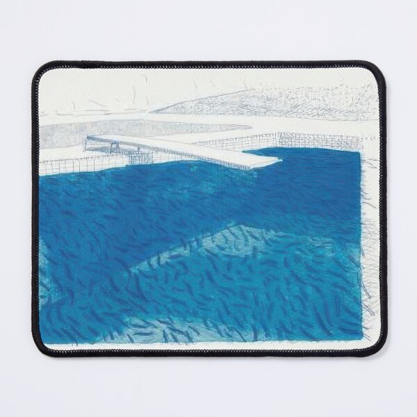 Item preview, David Hockney -  Lithograph Of Water Made Of Lines, Crayon And Two Blue Washes Without Green Wash - Signed Print by David Hockney undefinedr designed and sold by LILLIANSTRANGEy.