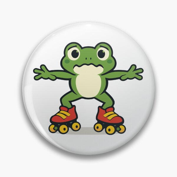 Item preview, Funny Frog Cartoon on Roller Skates  designed and sold by stylishdzign.