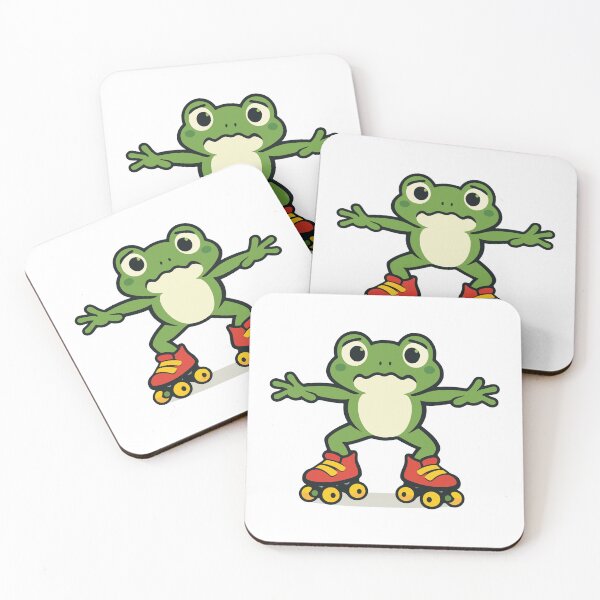 Item preview, Funny Frog Cartoon on Roller Skates  designed and sold by stylishdzign.