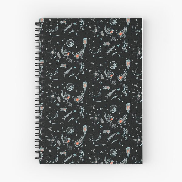 Item preview, Black, Blue, and Red Nautical Bioluminescent Plankton Pattern designed and sold by Inklingsofgrace.
