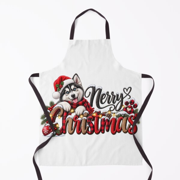 Item preview, Merry Christmas Cute Husky Holiday Design designed and sold by Wild Ink Studio by Barbara.