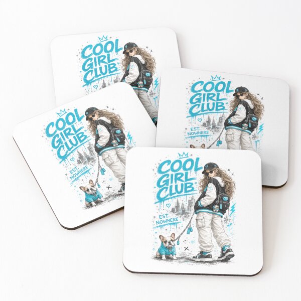 Artikelvorschau, Cool Girl Club – Urban Streetwear Girl with French Bulldog entworfen und verkauft von Onviton.