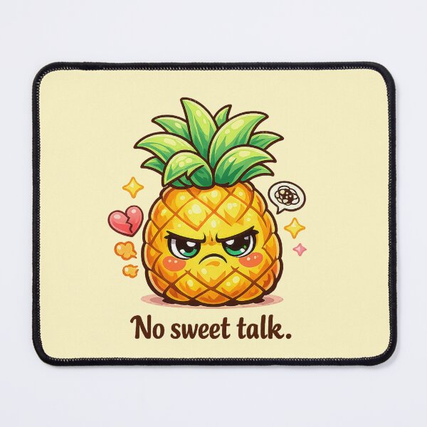 Item preview, No Sweet Talk – Attitude Pineapple Cartoon designed and sold by Sommium .