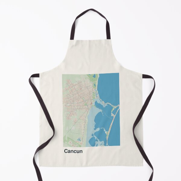 Artikelvorschau, Minimalistische Kartenkunst von Cancún entworfen und verkauft von MapsNerd.