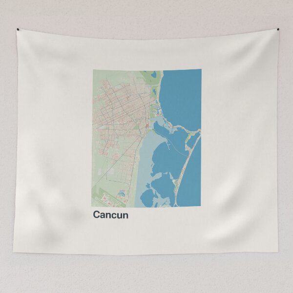 Item preview, Cancun Minimalistic Map Art designed and sold by MapsNerd.