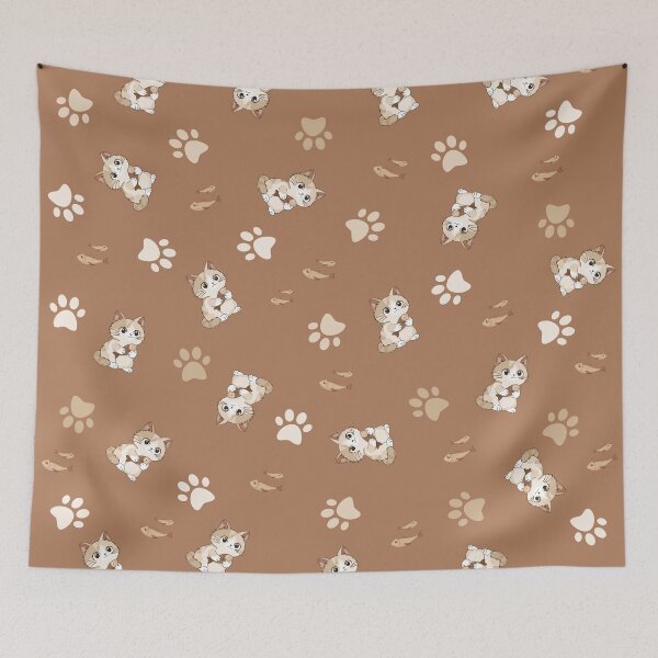 Item preview, Greedy kittens and paws - Warm brown designed and sold by LudmylArt.