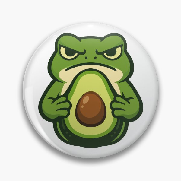 Item preview, Serious Frog Cartoon with Avocado  designed and sold by stylishdzign.