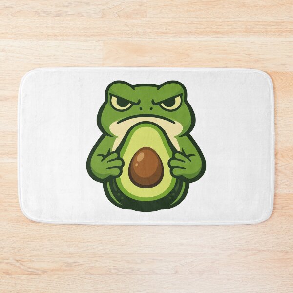 Item preview, Serious Frog Cartoon with Avocado  designed and sold by stylishdzign.