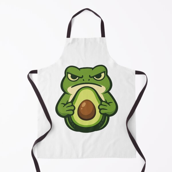 Item preview, Serious Frog Cartoon with Avocado  designed and sold by stylishdzign.
