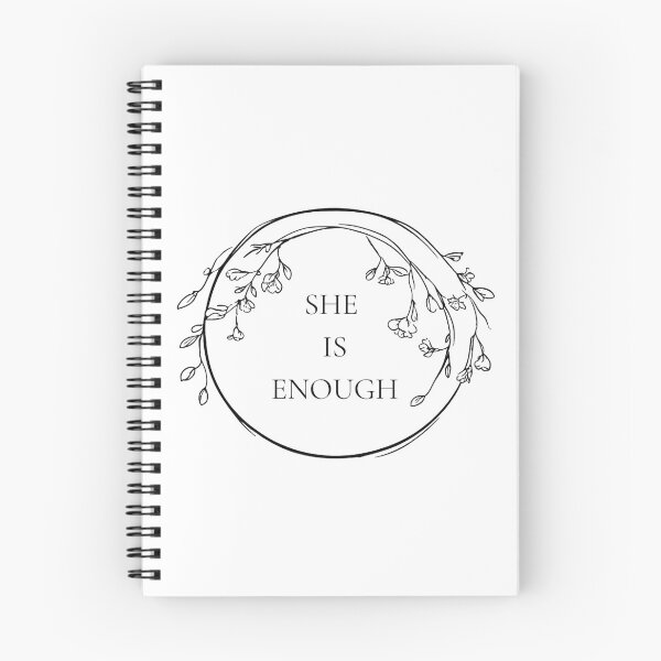 Item preview, She Is Enough - Minimalist Botanical Female Empowerment Quote designed and sold by emiliacreations.