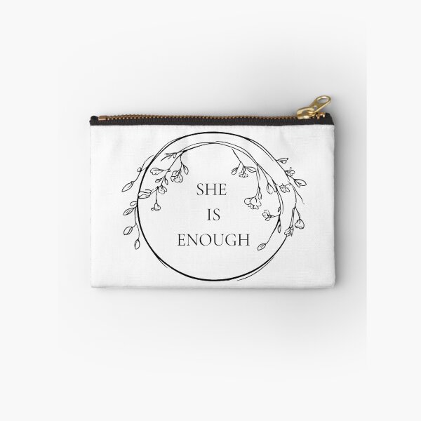 Item preview, She Is Enough - Minimalist Botanical Female Empowerment Quote designed and sold by emiliacreations.