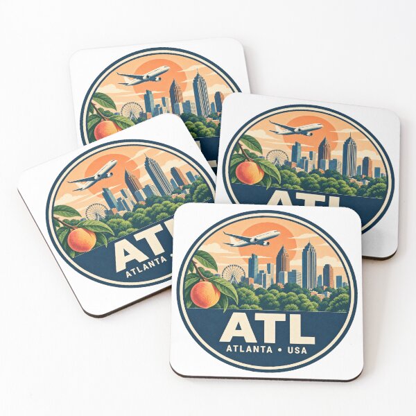Item preview, ATL Atlanta Airport Code Retro Travel Badge designed and sold by CLOUTKULT.