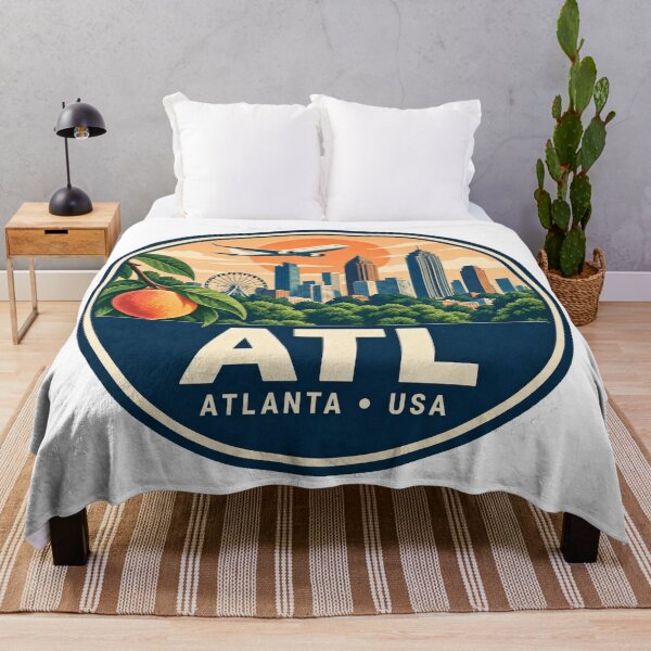 Artikelvorschau, ATL Atlanta Airport Code Retro Travel Badge entworfen und verkauft von CLOUTKULT.