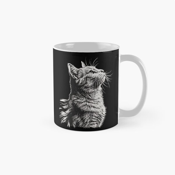 Item preview, Intense Cat Line Art Portrait designed and sold by OlyvieArt.