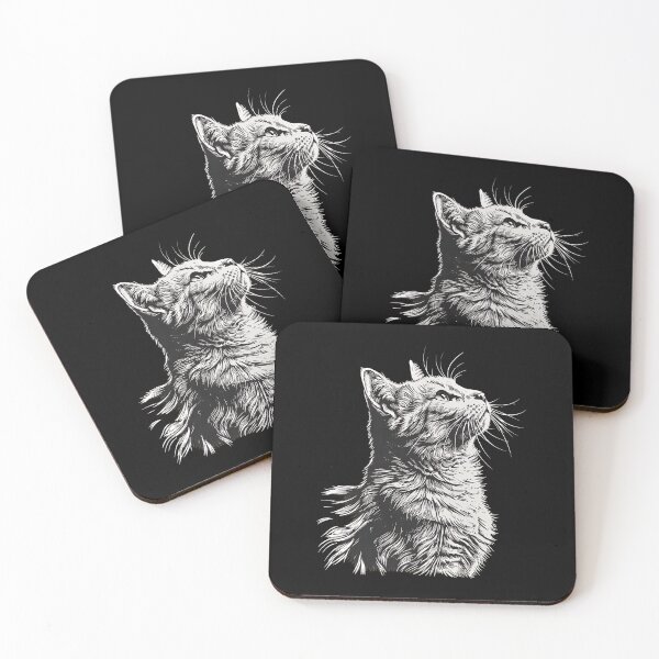 Item preview, Intense Cat Line Art Portrait designed and sold by OlyvieArt.
