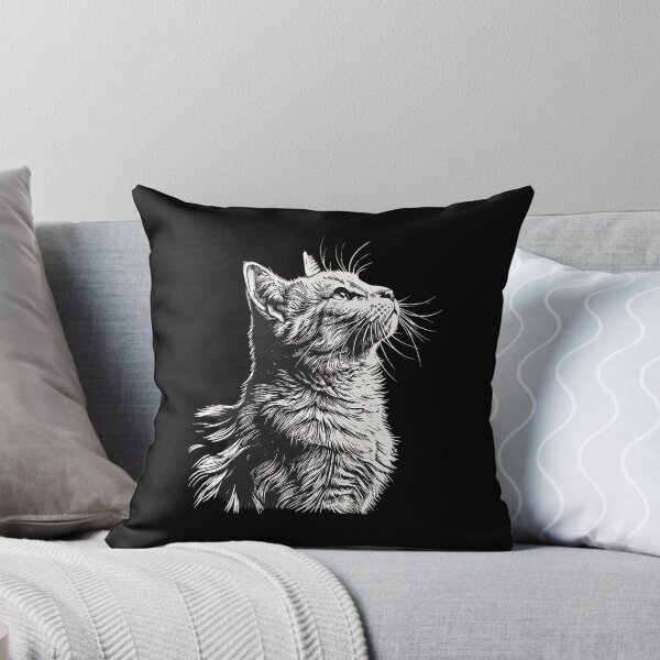 Item preview, Intense Cat Line Art Portrait designed and sold by OlyvieArt.
