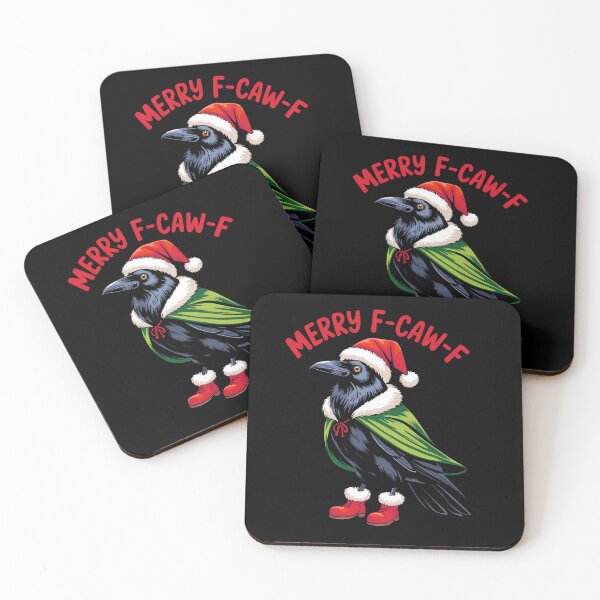 Item preview, Merry F-Caw-In Christmas Funny Crow Santa Holiday Design designed and sold by styleonestaa.