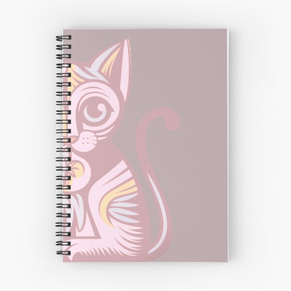 Item preview, Pink Yellow Brown Cat designed and sold by ThatRockChic.