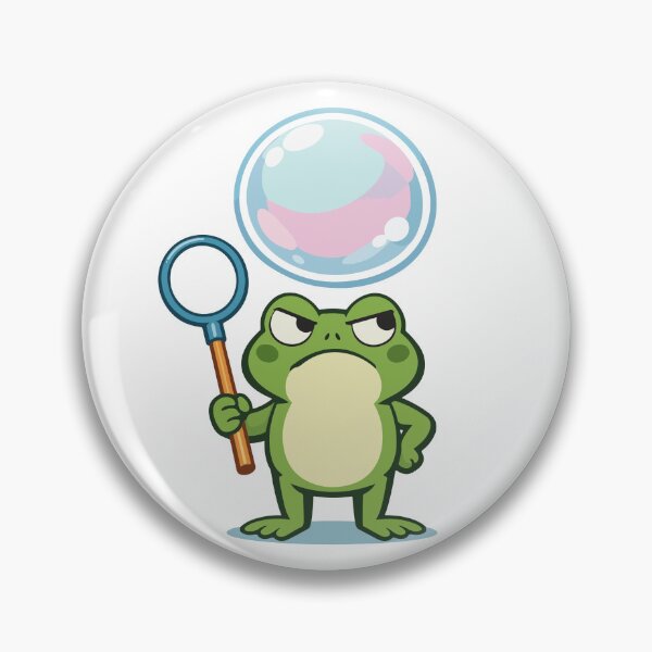 Item preview, Cute Frog Cartoon with Bubble Wand  designed and sold by stylishdzign.