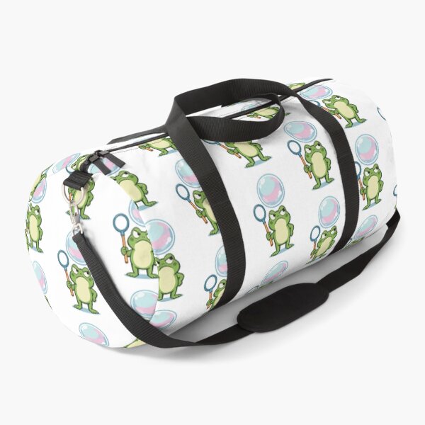Item preview, Cute Frog Cartoon with Bubble Wand designed and sold by stylishdzign.