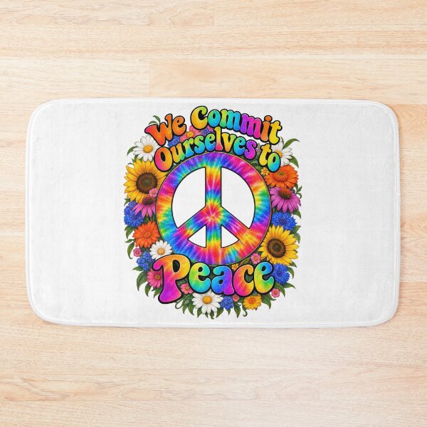 Item preview, We Commit Ourselves to Peace Colorful Peace Sign designed and sold by Witch Joseph.