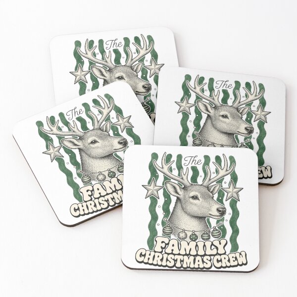 Item preview, The Family Christmas Crew Retro Deer Design designed and sold by Marie Gems.