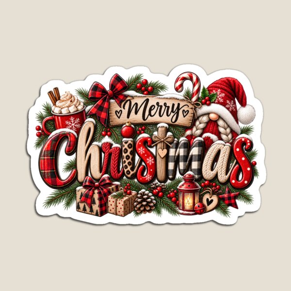 Item preview, Cozy Merry Christmas Gnome Holiday Design designed and sold by Wild Ink Studio by Barbara.