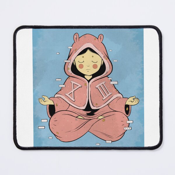 Item preview, Cute Pink Monster Meditating Zen Art designed and sold by DRP-art.