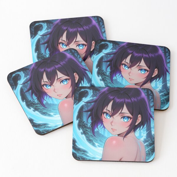 Item preview, Moonlit Spirit – Blue Flame Anime Fantasy Girl designed and sold by Killington.