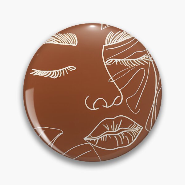 Item preview, Terracotta Boho Woman Face & Monstera Line Art designed and sold by Artdavesalzburg.