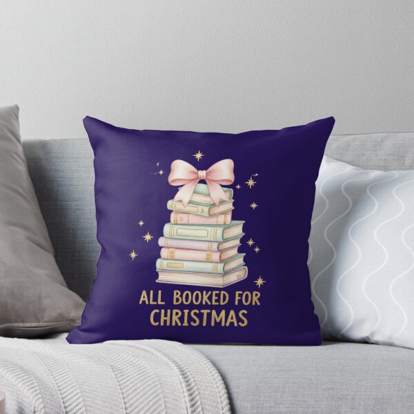 Item preview, All Booked for Christmas Pastel Bookworm Design designed and sold by Marie Gems.