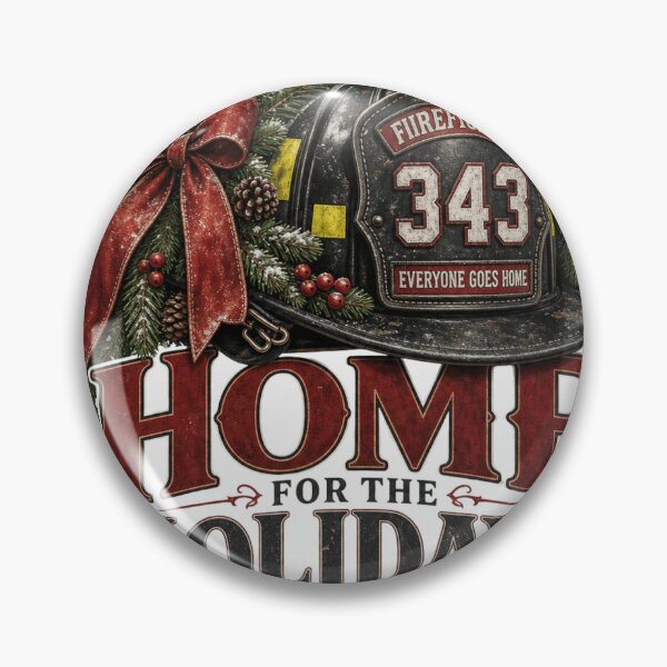 Item preview, Home for the Holidays Firefighter Christmas Design designed and sold by Marie Gems.