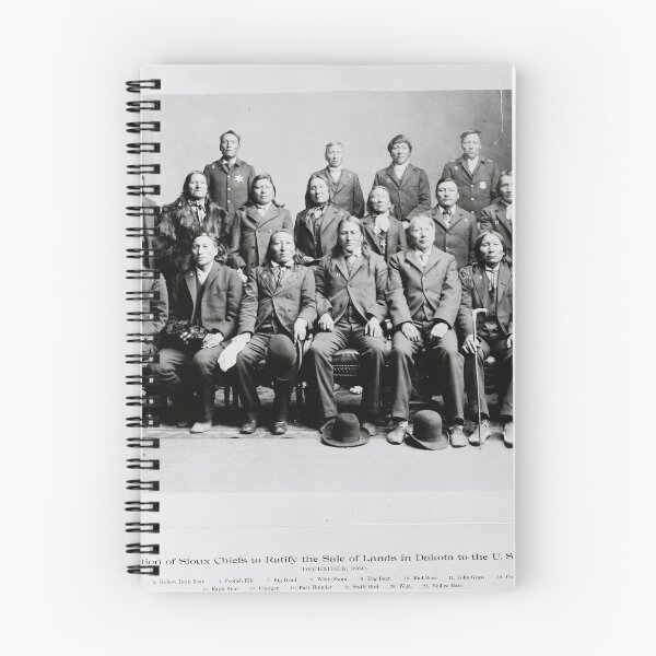 Item preview, 1889 delegation of Sioux Native American chiefs, Washington DC vintage black and white photograph designed and sold by Astrid Arkhangelsky.
