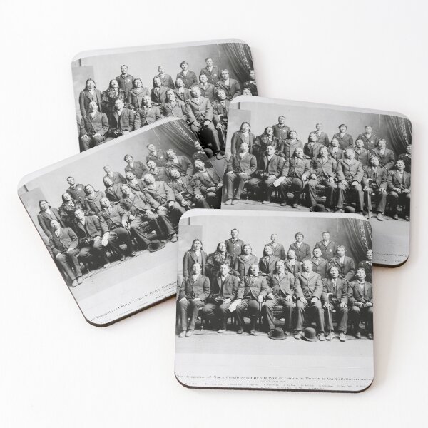 Item preview, 1889 delegation of Sioux Native American chiefs, Washington DC vintage black and white photograph designed and sold by Astrid Arkhangelsky.