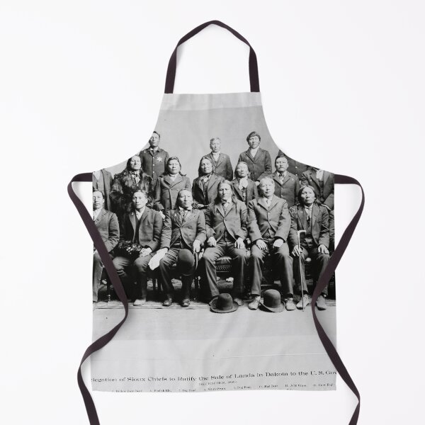 Item preview, 1889 delegation of Sioux Native American chiefs, Washington DC vintage black and white photograph designed and sold by Astrid Arkhangelsky.