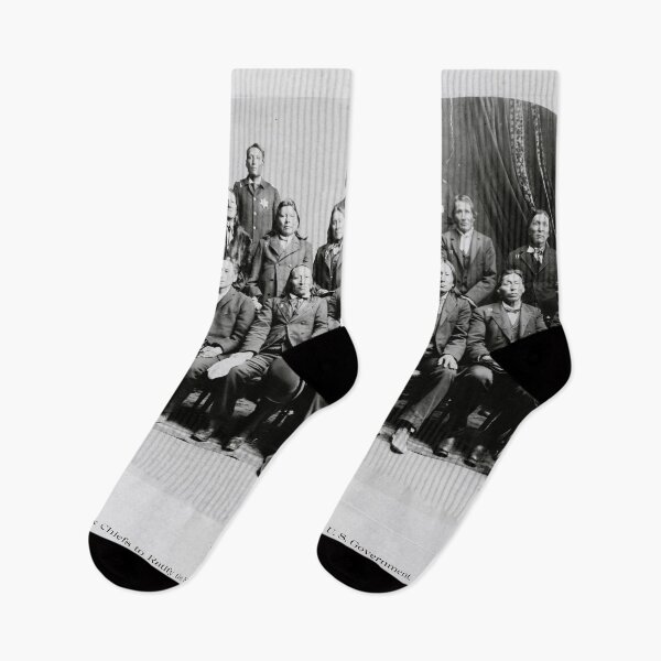 Item preview, 1889 delegation of Sioux Native American chiefs, Washington DC vintage black and white photograph designed and sold by Astrid Arkhangelsky.
