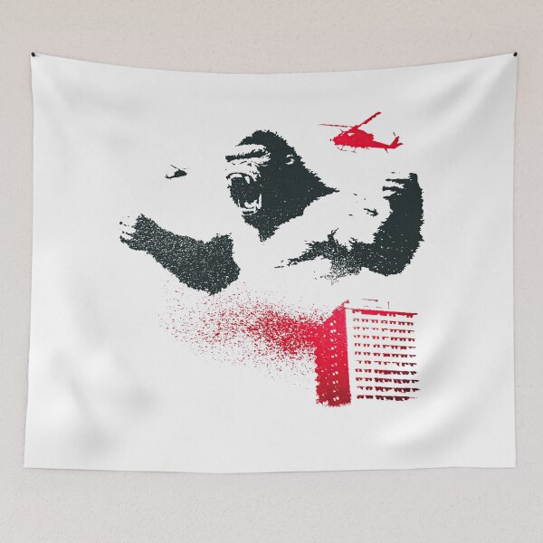 Item preview, Roaring King Kong Skyscraper Apex Urban Poster designed and sold by EdvvinStudios.