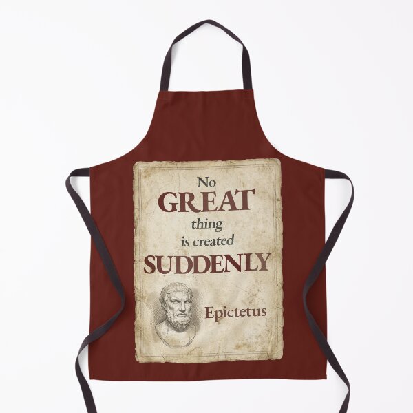 Item preview, No Great Thing Is Created Suddenly - Epictetus - Vintage Distressed Stoic Quote - Roman Red Version designed and sold by Stoic Core.