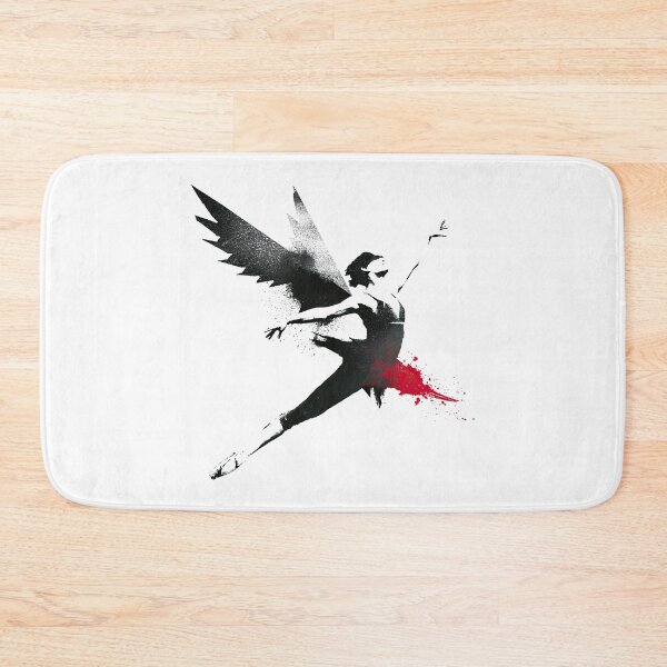 Item preview, Angelic Winged Ballerina Leaping Street Stencil Art designed and sold by EdvvinStudios.