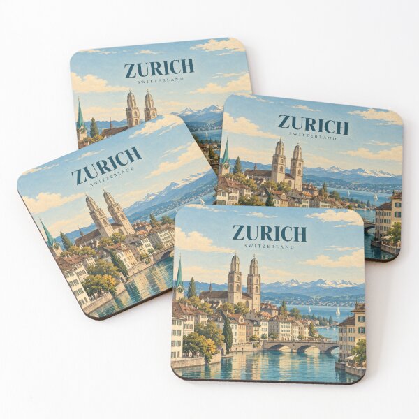 Item preview, Zurich Vintage Swiss City Art designed and sold by MichaeIRellov.